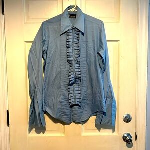 Vintage blue tuxedo shirt